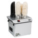 A Campus Products GP5 StemshinePro Glass Polisher with three black brushes.
