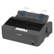 An Epson LX-350 dot matrix printer with a black lid.