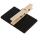 Tablecraft BAMCBCP 3" x 2" Chalkboard with Clothespin Clip - 6/Pack Main Thumbnail 3