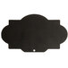 A black oval shaped Tablecraft Chalkboard Label with a hole in the middle.