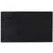 An American Metalcraft black faux slate rectangular platter on a white background.