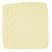 A yellow microfiber cloth on a white background.