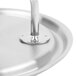 A Vollrath stainless steel pan cover with a loop handle.