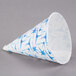 Bare by Solo 6BTR-0004 Eco-Forward 6 oz. Printed Rolled Rim Paper Cone Cup with Blue Design and Poly Bag Packaging - 200/Pack Main Thumbnail 3