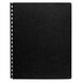 A black Fellowes linen texture binding system cover with a white border.