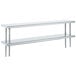 Advance Tabco ODS-12-48 12" x 48" Table Mounted Double Deck Stainless Steel Shelving Unit Main Thumbnail 1