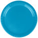 Creative Converting 28313111 7" Turquoise Blue Plastic Plate - 240/Case Main Thumbnail 2