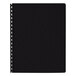 A black leather Fellowes Classic Grain texture binding system cover.