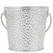 A Tablecraft galvanized steel pail with handles.