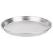 An American Metalcraft aluminum deep dish pizza pan with a white background.