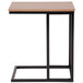 Flash Furniture NAN-ST6819-GG Aurora 19" x 13 1/2" x 22" Rectangular Rustic Wood Grain Finish Side Table with Black Metal Cantilever Base Main Thumbnail 1
