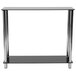 Flash Furniture HG-112350-GG Riverside 35 1/5" x 11 3/4" x 29 3/4" Black Glass Console Table with Shelves and Stainless Steel Frame Main Thumbnail 2