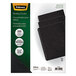 A package of Fellowes black executive binding system covers.