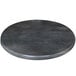 A black round steel table top.