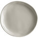 An American Metalcraft Crave Shadow Coupe melamine plate with a small rim.