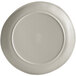 A white American Metalcraft Crave Shadow coupe melamine plate with a logo on it.