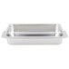 An Acopa stainless steel rectangular water pan with a white border.