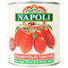 A white can of Napoli Foods Whole Peeled Italian Tomatoes with a red label.
