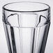A Libbey clear glass soda cup with a handle.