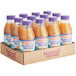 A cardboard box with 12 Nantucket Nectars bottles of Peach Orange Juice.