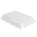 A white melamine tray with a scalloped edge.