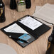 Menu Solutions HSWTR-CLP 5" x 9" Black Foam Padded Server Book / Check Presenter with Clip Main Thumbnail 4