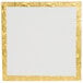 A white square with a gold border.
