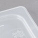 Cambro 30PPCHN190 1/3 Size Translucent Polypropylene Handled Lid with Spoon Notch Main Thumbnail 5