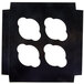 Enjay B-TULIPQUADBLACK 8" x 8" x 6 1/2" Black Quad Cupcake Tulip Box with 4 Compartment Insert - 100/Case Main Thumbnail 5