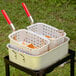 Backyard Pro 18 Qt. Aluminum Fry Pot with (2) 11" x 7" x 4" Fry Baskets for Select Outdoor Ranges Main Thumbnail 1