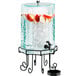 Cal-Mil 932-2 Glacier Acrylic 2 Gallon Octagonal Beverage Dispenser with Ice Chamber Main Thumbnail 1