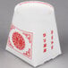 A white SmartServ microwavable paper take-out container with red Chinese writing.