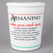 A white Armanino container with a lid of Roasted Red Bell Pepper Pesto.