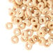 A pile of Cheerios cereal rings on a white background.