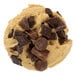 A close up of David's Cookies Decadent Triple Chocolate Cookie Dough with chocolate chips.