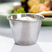 Choice 2.5 oz. Stainless Steel Round Sauce Cup - 144/Case Main Thumbnail 1