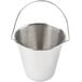 An American Metalcraft stainless steel mini pail with a handle.
