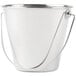 An American Metalcraft stainless steel mini pail with a handle.