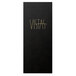 A black rectangular leather-like Menu Solutions menu cover with gold foil text.