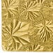 A gold square Enjay cake board with an embossed leaf pattern.
