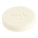 A white round Novo Essentials bath soap bar in packaging.