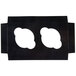 Enjay B-TULIPDOUBLEBLACK 9 3/8" x 6" x 6 1/2" Black Double Cupcake Tulip Box with 2 Compartment Insert - 10/Pack Main Thumbnail 5