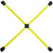 A yellow and black Flat Tech table pad with cross bars.