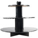 A black Enjay 3-tier cupcake stand.