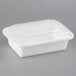 Pactiv Newspring NC838 24 oz. White 5" x 7 1/4" x 2" VERSAtainer Rectangular Microwavable Container with Lid - 150/Case Main Thumbnail 2
