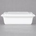 Pactiv Newspring NC838 24 oz. White 5" x 7 1/4" x 2" VERSAtainer Rectangular Microwavable Container with Lid - 150/Case Main Thumbnail 4