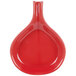 A CAC red fry pan plate with a spoon shape.