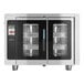 An Alto-Shaam Vector F Series Multi-Cook Oven with silver and black double doors.