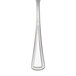 A Oneida Needlepoint stainless steel teaspoon with a rectangular handle.