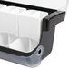 A black and white Tablecraft plastic container with a white Tablecraft insert inside.